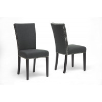 Baxton Studio BH-63113-Grey Harrowgate Linen Modern Dining Chair Set of 2