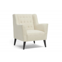 Baxton Studio Bh-63902-Beige Berwick Beige Linen Arm Chair