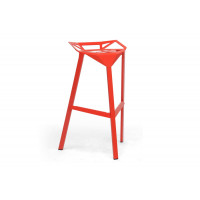 Baxton Studio Bs-363-Red Kaysa Red Aluminum Modern Bar Stool Set of 2