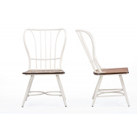 Baxton Studio CDC271-DS2-WWXX Longford Vintage Industrial Dining Chair Set of 2
