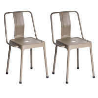 LumiSource CH-CF-ENRG CAP2 Pair of Industrial Style Energy Chairs in Cappuccino