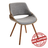LumiSource CH-FBZZ WL+GY Fabrizzi Chair in Walnut Grey