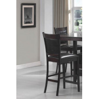 Coaster Furniture 100959 Jaden Upholstered Counter Height Stools Black and Espresso (Set of 2)