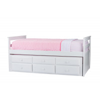 Baxton Studio CTB101-Twin Bed-White Ballina Contemporary Twin-Size Trundle Bed