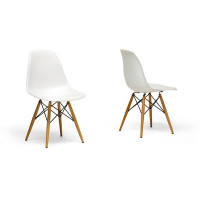 Baxton Studio Accent Chair White DC-231A-white Set of 2