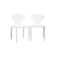 Baxton Studio Accent Chair White DC-317-white Set of 2