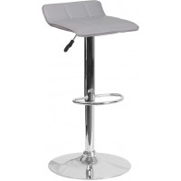 Flash Furniture DS-801B-GY-GG Vinyl Barstool in Gray