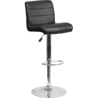 Flash Furniture DS-8101B-BK-GG Vinyl Barstool in Black