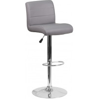 Flash Furniture DS-8101B-GY-GG Vinyl Barstool in Gray