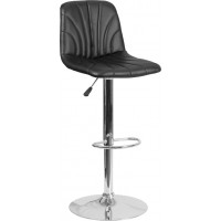 Flash Furniture DS-8220-BK-GG Vinyl Barstool in Black