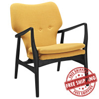 Modway EEI-1442-BLK-YLW Heed Lounge Chair in Black Tellow