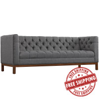 Modway EEI-1802-DOR Panache Fabric Sofa in Gray