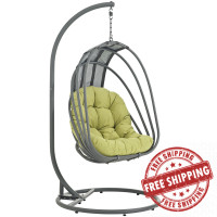 Modway EEI-2275-PER-SET Whisk Outdoor Patio Swing Chair in Peridot