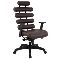 Modway EEI-274-DBR Pillow Office Chair in Dark Brown