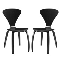 Modway EEI-899-BLK Vortex Dining Chairs Set of 2 in Black