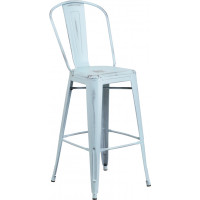 Flash Furniture ET-3534-30-DB-GG Distressed Dream Barstool in Blue