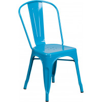 Flash Furniture ET-3534-CB-GG Crystal Metal Chair in Blue