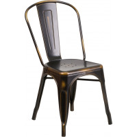 Flash Furniture ET-3534-COP-GG Distressed Copper Metal Chair in Copper