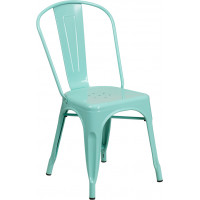 Flash Furniture ET-3534-MINT-GG Mint Metal Chair in Mint