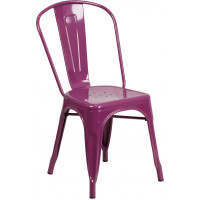 Flash Furniture ET-3534-PUR-GG Metal Chair in Purple