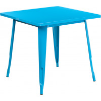 Flash Furniture ET-CT002-1-CB-GG Crystalmetal Indoor Table in Blue