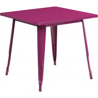 Flash Furniture ET-CT002-1-PUR-GG Metal Indoor Table in Purple