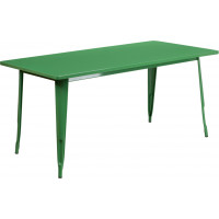 Flash Furniture ET-CT005-GN-GG 31.5" Rectangular Green Metal Indoor Table