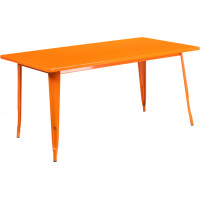 Flash Furniture ET-CT005-OR-GG 31.5" Rectangular Orange Metal Indoor Table