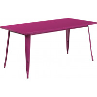 Flash Furniture ET-CT005-PUR-GG Rectangular Metal Table in Purple