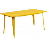 Flash Furniture ET-CT005-YL-GG 31.5" Rectangular Yellow Metal Indoor Table