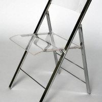 Baxton Studio Accent Chair Clear FAY-506-Clear Set of 2