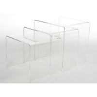Baxton Studio Coffee Table Clear FAY-510