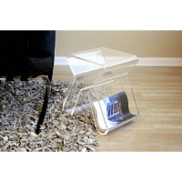 Baxton Studio End Table Clear FAY-8196-Clear