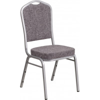 Flash Furniture FD-C01-S-12-GG Banquet Stack Chair in Gray