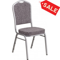 Flash Furniture FD-C01-S-12-GG Banquet Stack Chair in Gray