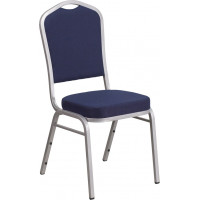 Flash Furniture FD-C01-S-2-GG Banquet Stack Chair in Navy Blue