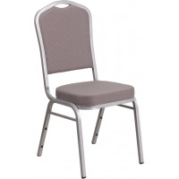 Flash Furniture FD-C01-S-6-GG Banquet Stack Chair in Gray