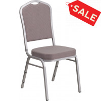 Flash Furniture FD-C01-S-6-GG Banquet Stack Chair in Gray