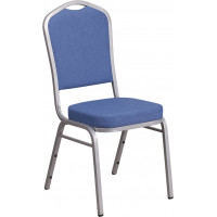 Flash Furniture FD-C01-S-7-GG Fabric Banquet Chair in Blue