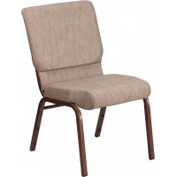 Flash Furniture FD-CH02185-CV-BGE1-GG Church Chair in Beige and Coppervein