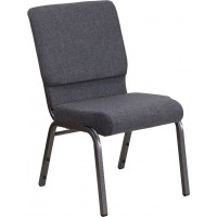 Flash Furniture FD-CH02185-SV-DKGY-GG Church Chair in Gray and Silvervein
