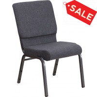 Flash Furniture FD-CH02185-SV-DKGY-GG Church Chair in Gray and Silvervein