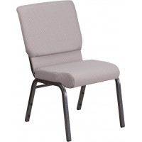 Flash Furniture FD-CH02185-SV-GYDOT-GG Dot Fabric Church Chair in Gray