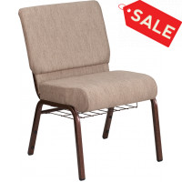 Flash Furniture FD-CH0221-4-CV-BGE1-BAS-GG Fabric church chair in Beige