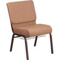 Flash Furniture FD-CH0221-4-CV-BN-BAS-GG Fabric church chair in Brown