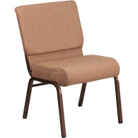 Flash Furniture FD-CH0221-4-CV-BN-GG Fabric church chair in Brown
