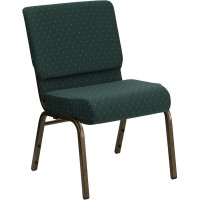 Flash Furniture HERCULES 21'' Extra Wide Hunter Stacking Church Chair Gold Vein Frame FD-CH0221-4-GV-S0808-GG