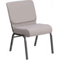 Flash Furniture FD-CH0221-4-SV-GYDOT-GG Dot Fabric Church Chair in Gray