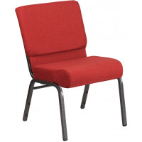 Flash Furniture FD-CH0221-4-SV-RED-GG Fabric church chair in Red
