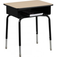 Flash Furniture Student Desk with Open Front Metal Book Box FD-DESK-GG